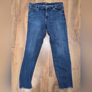 KUT from the Kloth High Rise Ankle Straight Leg Jeans